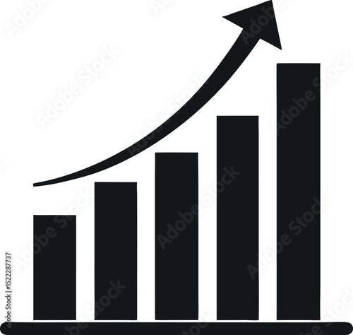 business graph with arrow