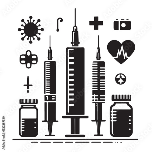 medical icons set