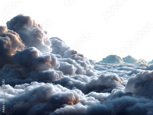 White fluffy clouds floating with soft edges, layered composition, isolated on transparent background --ar 4:3 --v 7.0 --p 537mr6h --s 250
