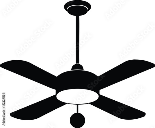 vector illustration of a fan