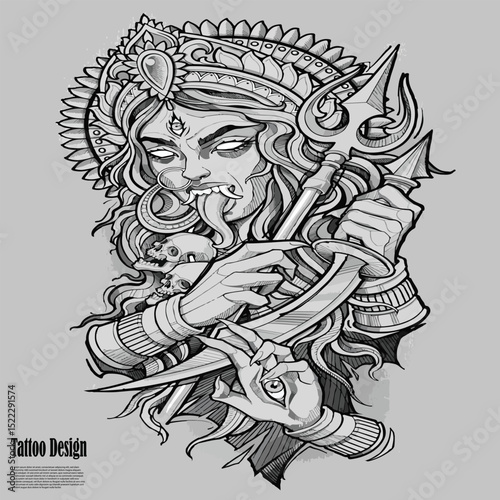 vector illustration of a warrior