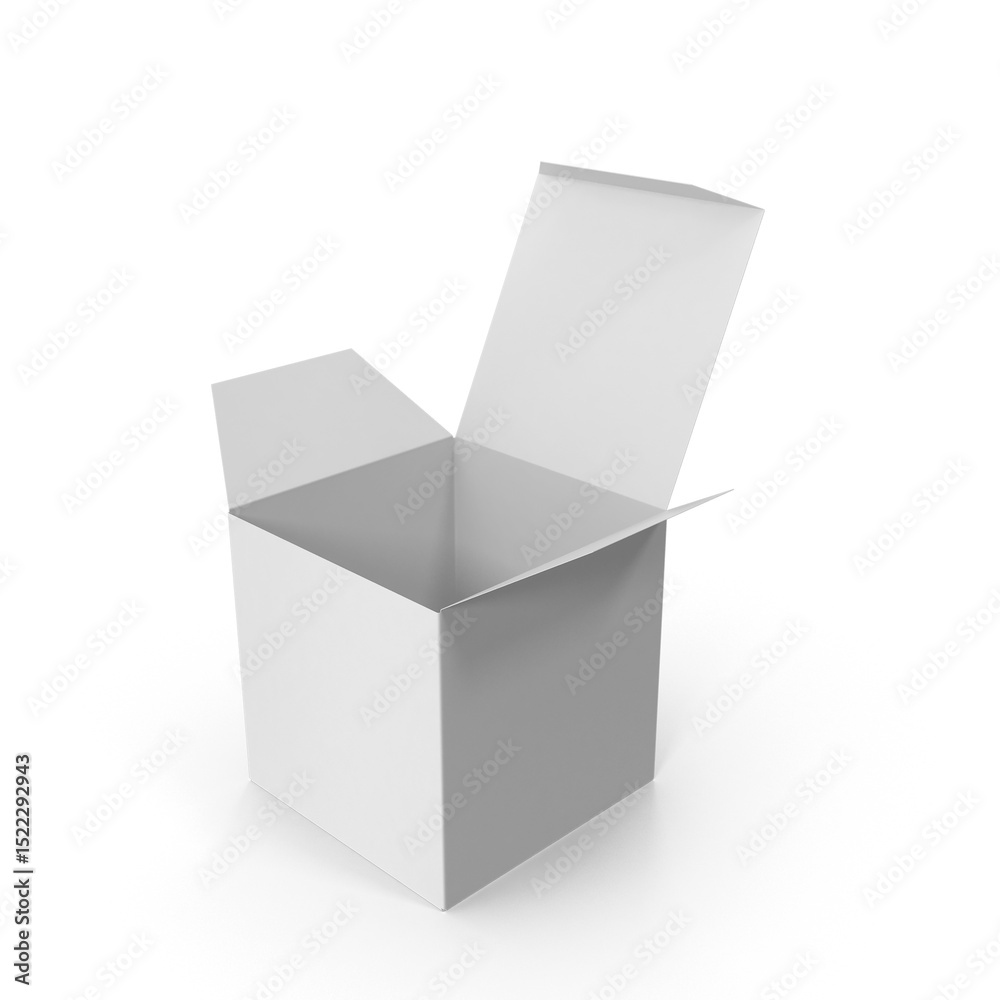 White Square Packaging Box isolated on transparent background White Square Packaging Box isolated on transparent background