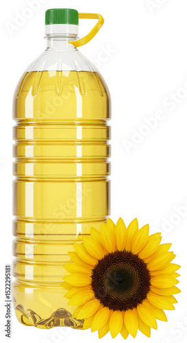 Transparent Background Sunflower Oil Cooking Oil and Sunflower photo