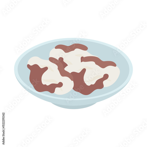 へらへら団子。フラットなベクターイラスト。
Herahera dango. Flat vector illustration.