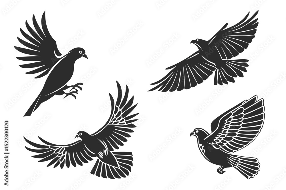 Fototapeta premium set of birds