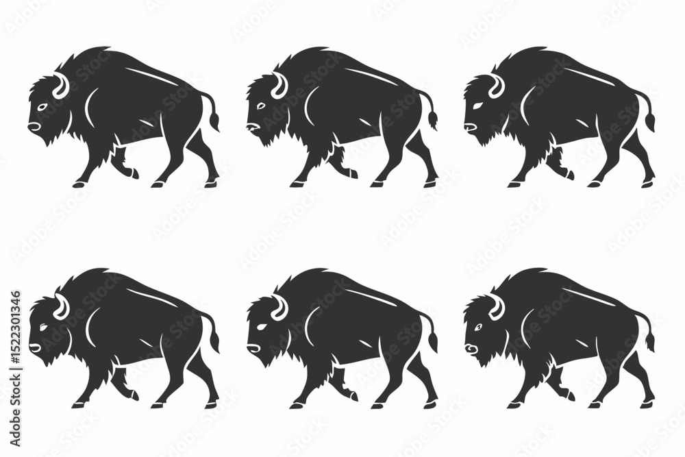 Obraz premium wild animals silhouettes