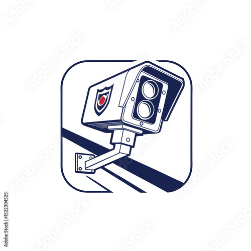 Traffic Surveillance Camera Icon for Road Safety and Monitoring.eps