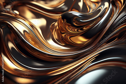 Molten Gold Splash: Luxury Abstract 3D Background
