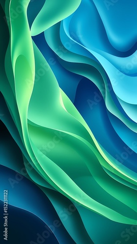 Elegant Swirling Green and Blue Wallpaper . phone wallpaper