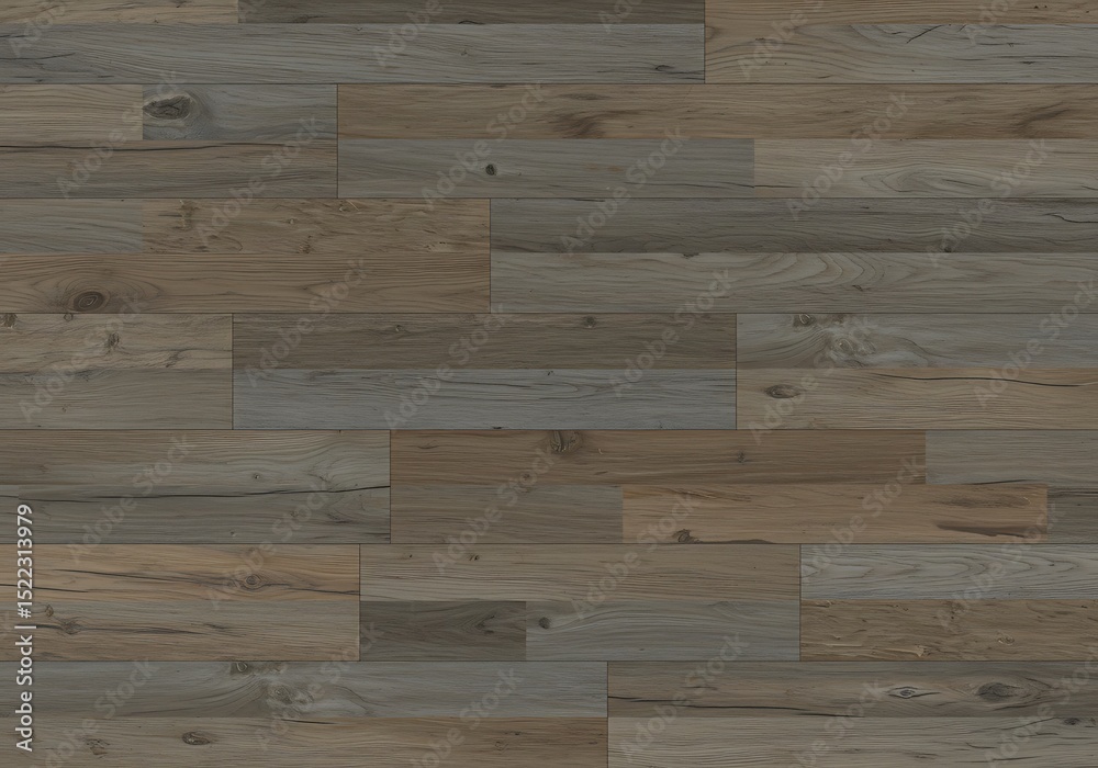 Naklejka premium Rustic Wood Plank Flooring Surface with Natural Grain and Color Variation for Interior Design