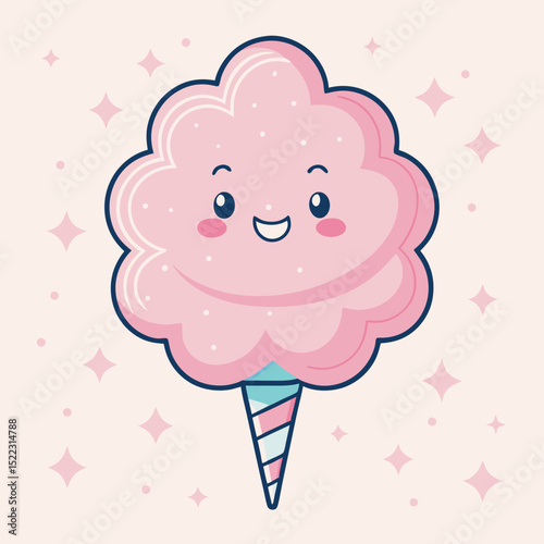 Fun Sweet Cotton Candy with Blushing Cheeks