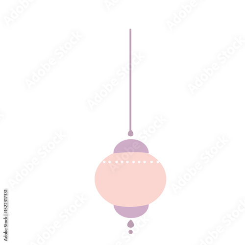 A pink lantern with a simple and glowing design, ideal for Ramadan and festive celebrations. Perfect for cultural and spiritual-themed holiday projects.