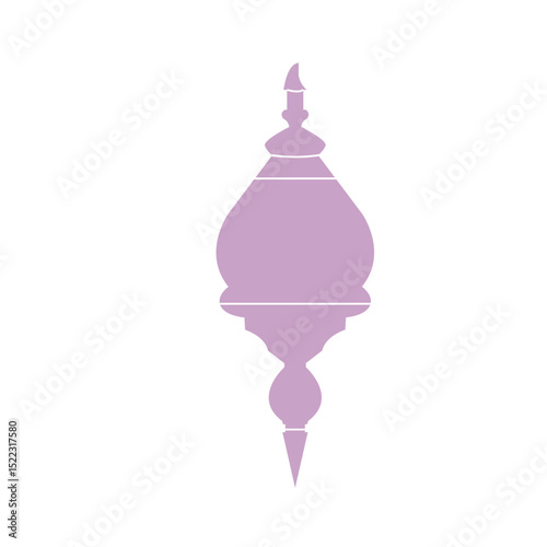 A purple decorative lantern, ideal for Ramadan or festive celebrations. Simple, minimal design perfect for spiritual and cultural holiday-themed projects