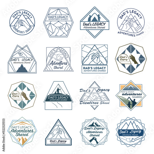 "Dad's Legacy: Adventures Shared" Geometric Outdoor T-Shirt Design Bundle for Father's Day