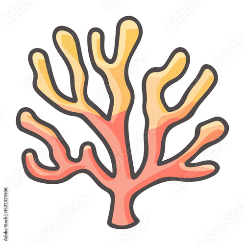 coral, underwater animals, vector, transparent background, icon, colorful, pattern, nature, animal, plant, organism