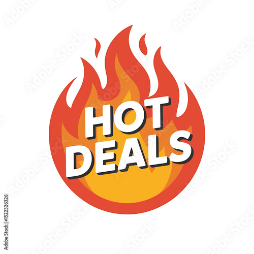 Hot Deals Badge A Circular Fire Design for Promotional Use