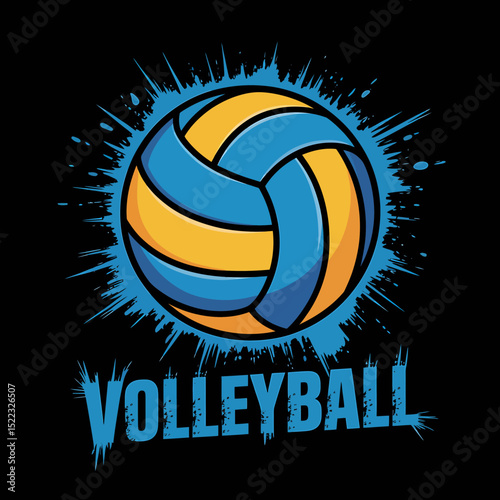 Dynamic Volleyball Logo Design A Stylized Icon for Teams and Events