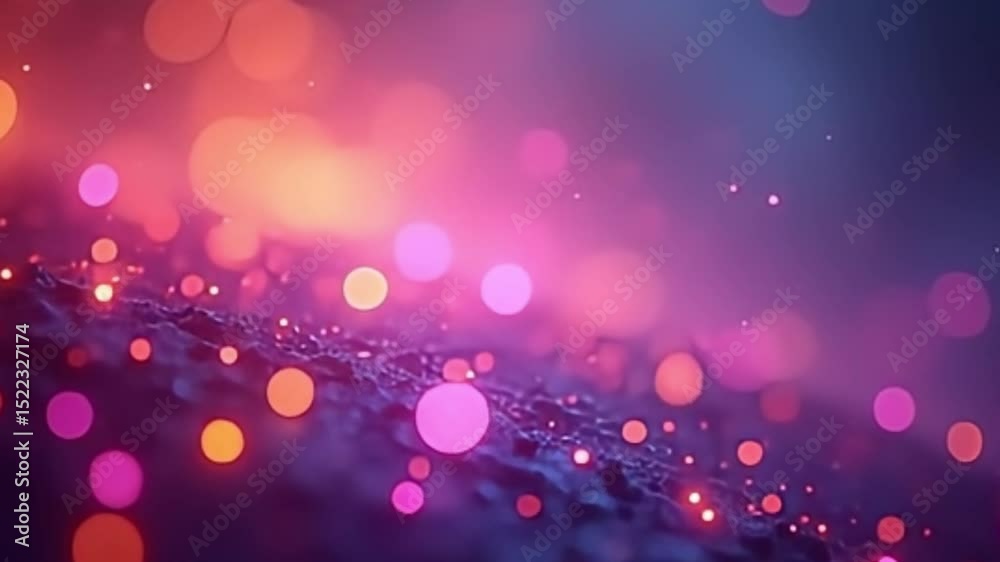 psychedelic glow background, bokeh light particles, seamless loop video, dreamy abstract background, 4K ultra HD background, glowing particles overlay, cinematic visual loop, ambient light particles, 