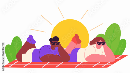 Sunglasses Summer Festival  Minimal Vector Roundish Flat