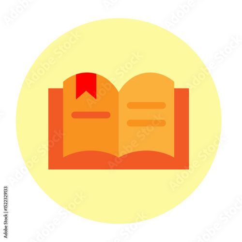 New Chapter Book Vector Flat Icon Design