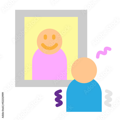 Overcoming Fear Vector Flat Icon Design