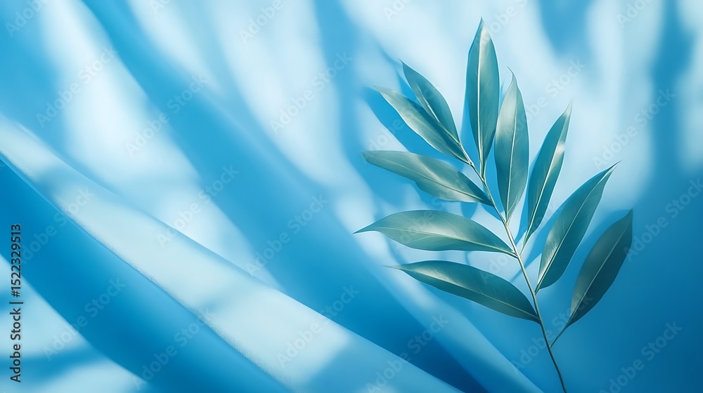 Obraz premium Indoor plant casting soft shadow on green wall high resolution picture