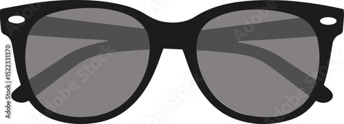 black sunglasses isolated on white