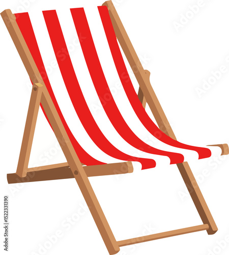 beach chair isolated on white