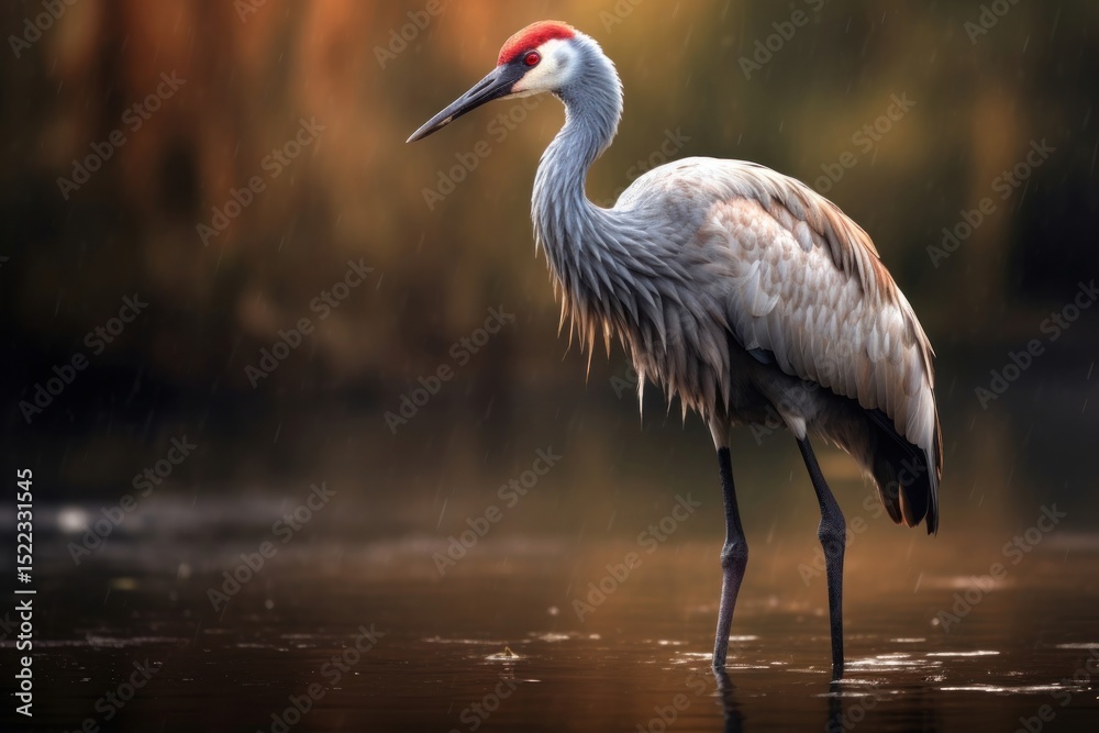 Fototapeta premium Crane bird animal beak ciconiiformes.