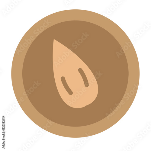 Almond Cookies Vector Flat Icon Design