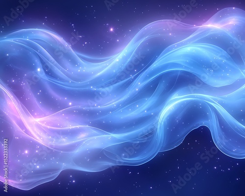 Abstract ethereal flowing light