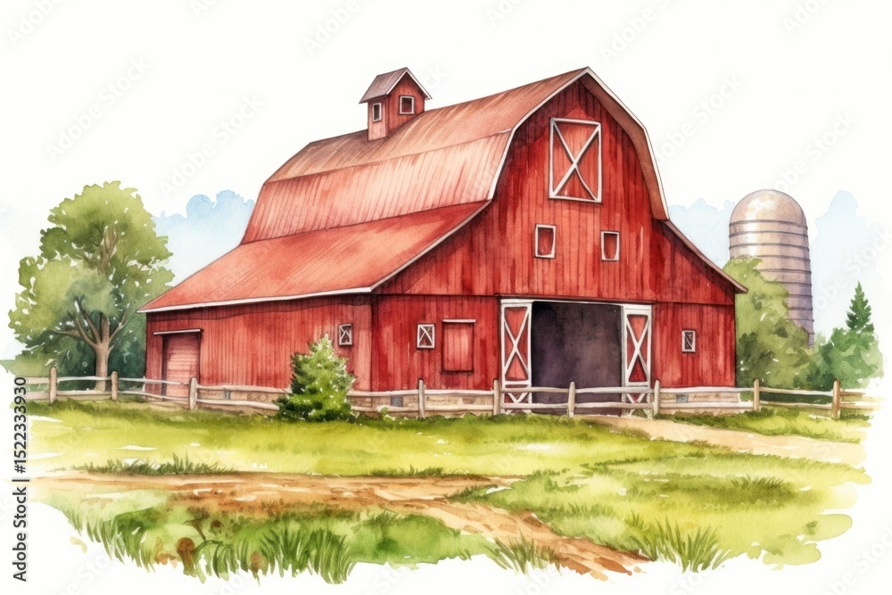 Obraz premium Barn farm architecture building.