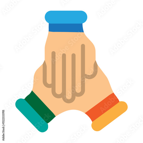 Diversity in Adoption Vector Flat Icon Design