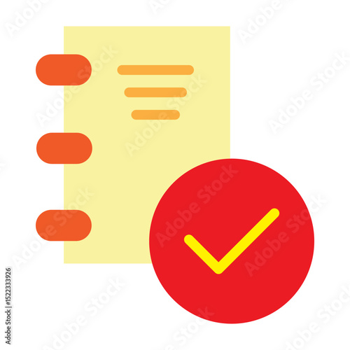 Paperwork Approval Vector Flat Icon Design