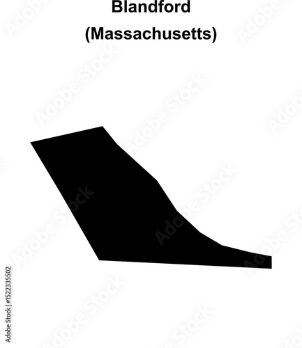 Blandford (Massachusetts) blank outline map