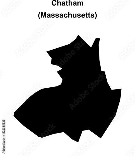 Chatham (Massachusetts) blank outline map