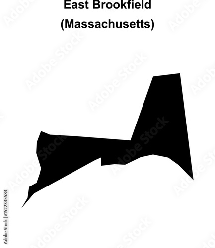 East Brookfield (Massachusetts) blank outline map