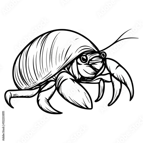 hermit crab, underwater animal, vector, transparent background, creature, isolated, animal, crustacean, prawn, nature, shell, cute, reptile, zoo, wildlife, icon