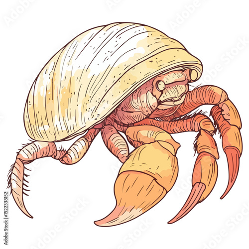 hermit crab, underwater animal, vector, transparent background, creature, isolated, animal, crustacean, prawn, nature, shell, cute, reptile, zoo, wildlife, icon