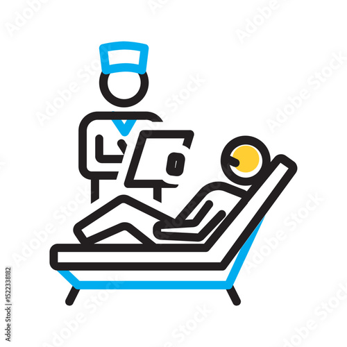 Vector multi color icon for Patient care