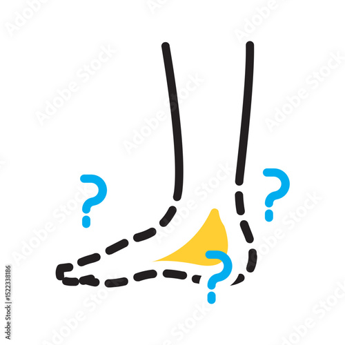 Vector multi color icon for Phantom foot