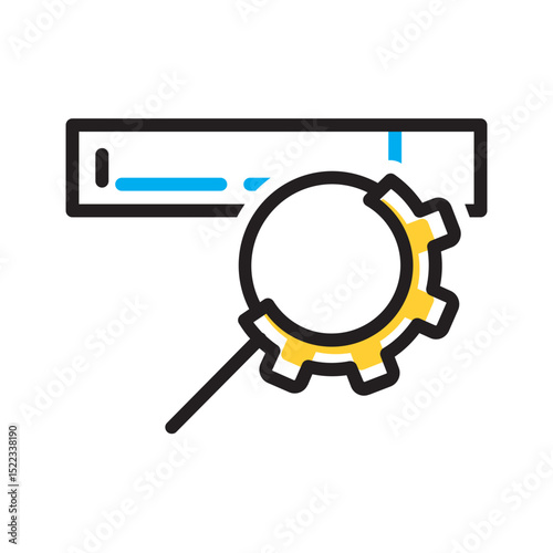 Vector multi color icon for Search engine
