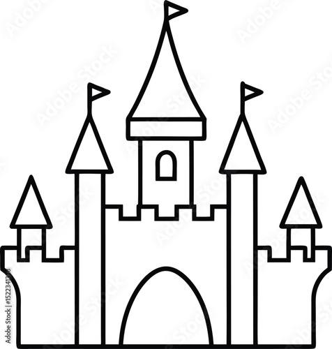 Majestic Castle Illustration Fairytale Architecture Design