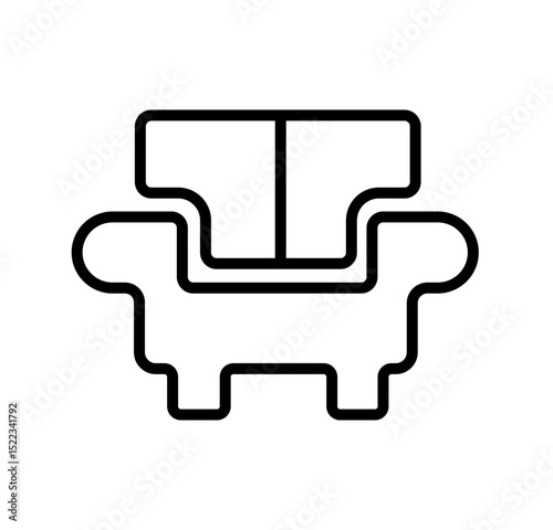 arm chair vector icon