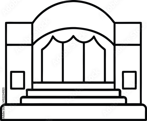 Award Winning Design Elegant Badge and Ribbon Icon Illustration