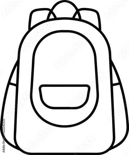 Backpack Illustration  A Simple, Clean Design for Travel and School
