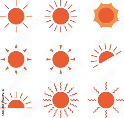 太陽のシンプルなイラスト