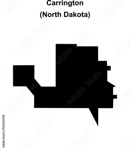 Carrington (North Dakota) blank outline map