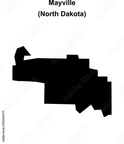 Mayville (North Dakota) blank outline map