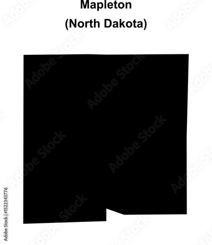 Mapleton (North Dakota) blank outline map